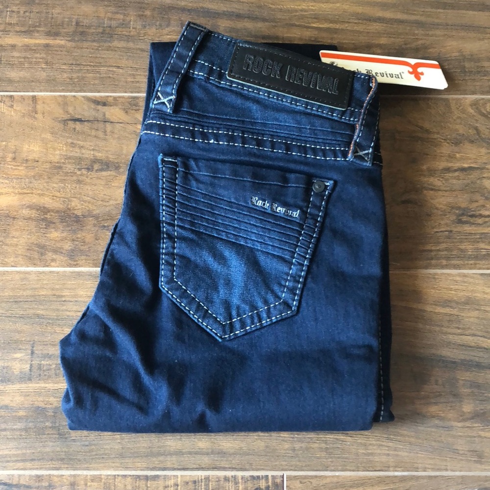 Rock Revival : Topstitch Skinny Jeans - Picture 4 of 4